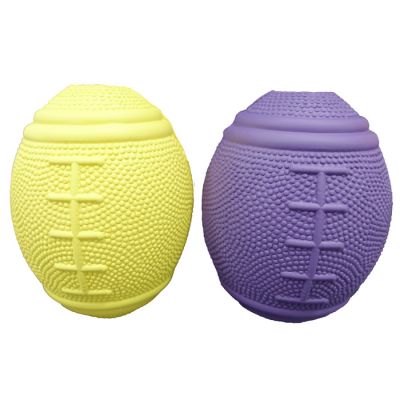 Rubber rugby ball dog toy (L)