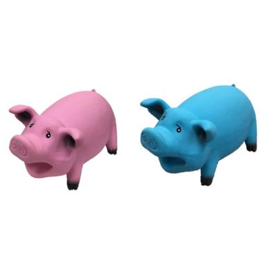 Latex smilling pig design dog toy