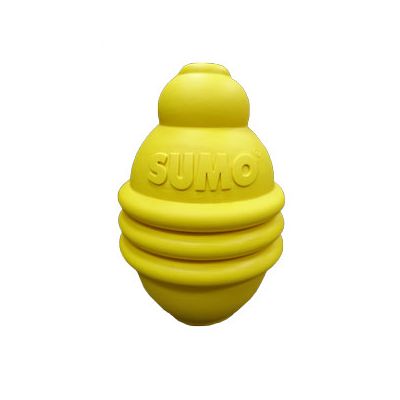 Rubber Sumo play L dog toy yellow